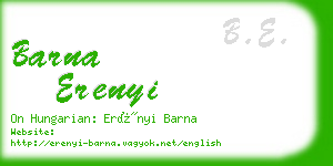 barna erenyi business card